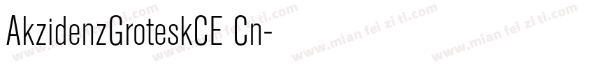 AkzidenzGroteskCE Cn字体转换